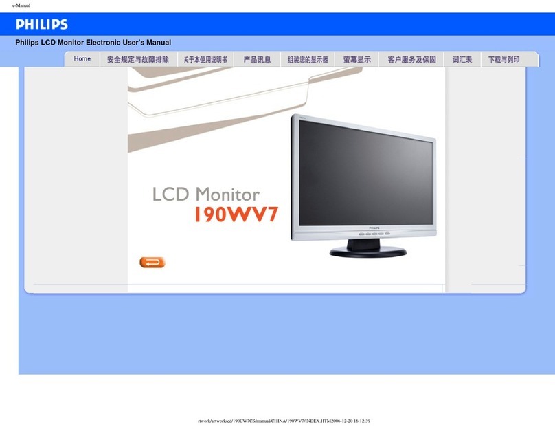 Philips 190WV7 User manual