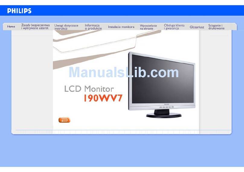 Philips 190WV7 User manual