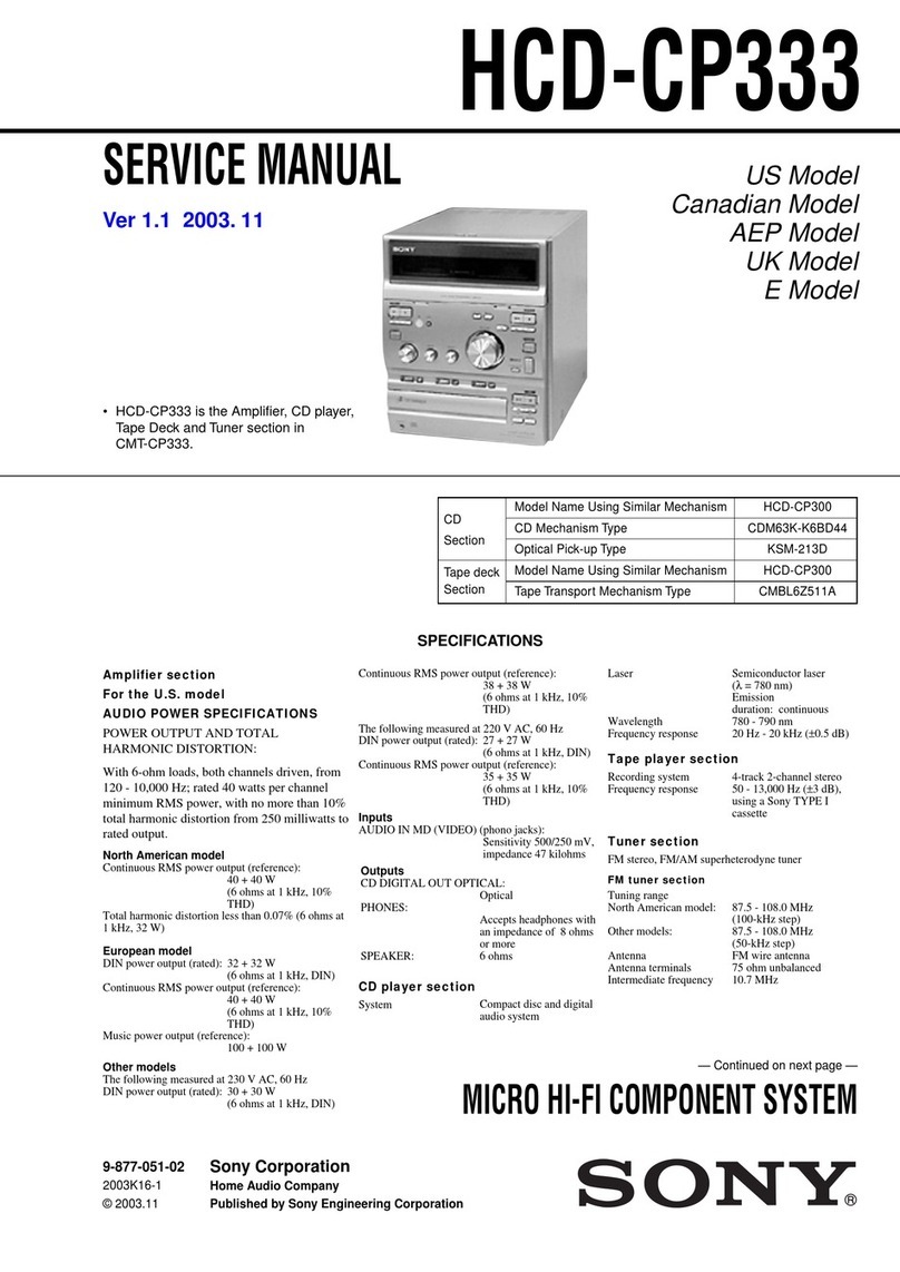 Sony HCD-CP333 User manual
