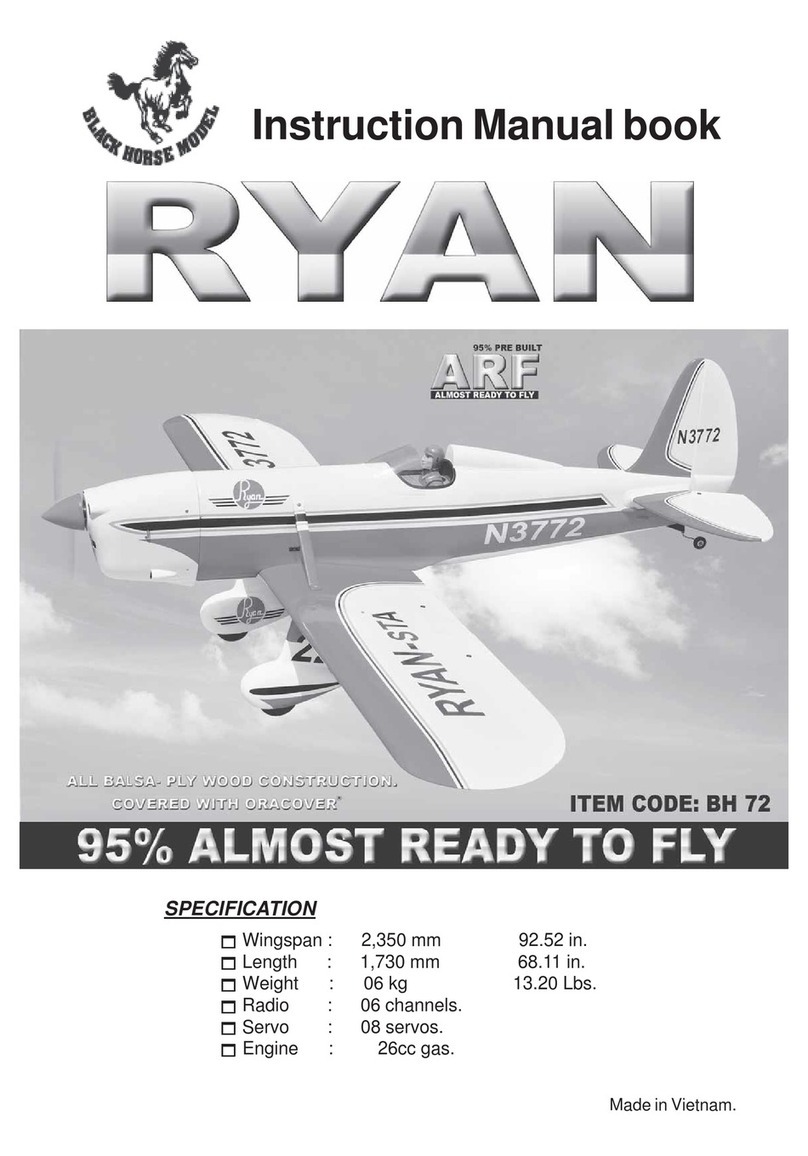 Black Horse Model RYAN BH 72 Instruction manual book