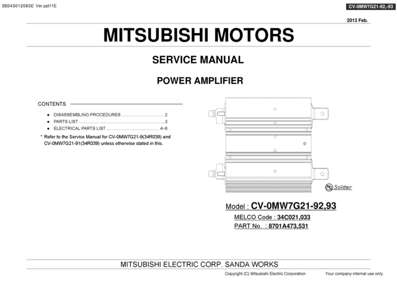 Mitsubishi Electric CV-0MW7G21-92 Service manual