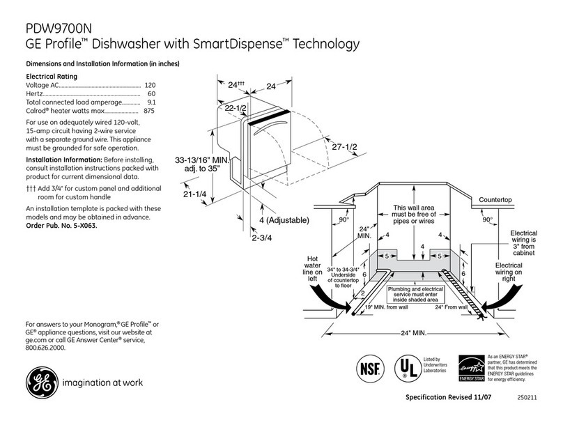 GE Profile PDW9700N User manual