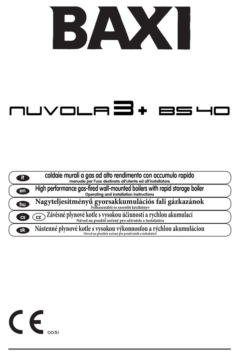 Baxi Nuvola 3+ BS40 Operating and installation instructions Baxi Nuvola 3+ BS40 Operating and installation instructions