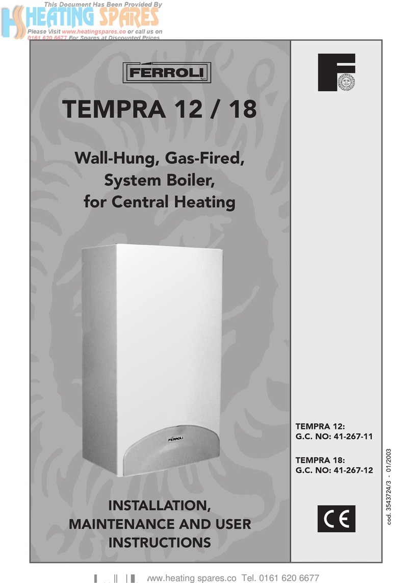 Ferroli TEMPRA 12 Mounting instructions