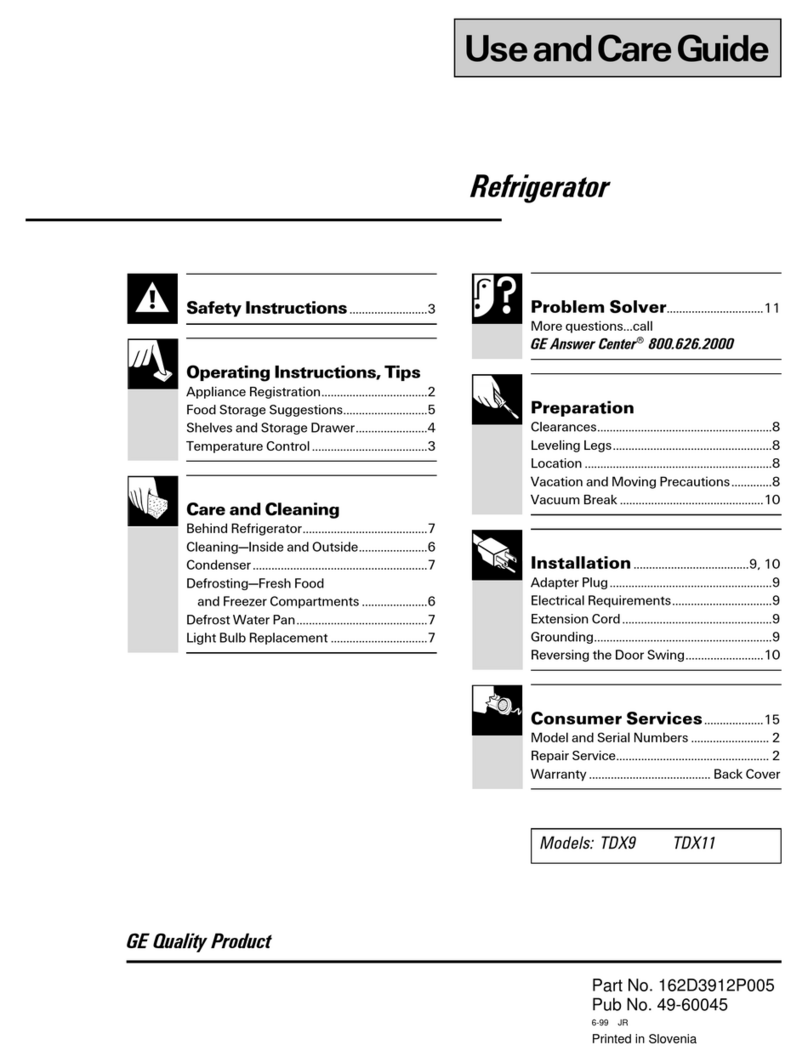 GE TDX9 User manual