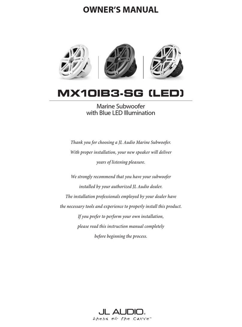 JL Audio MX10IB3-SG (LED) User manual