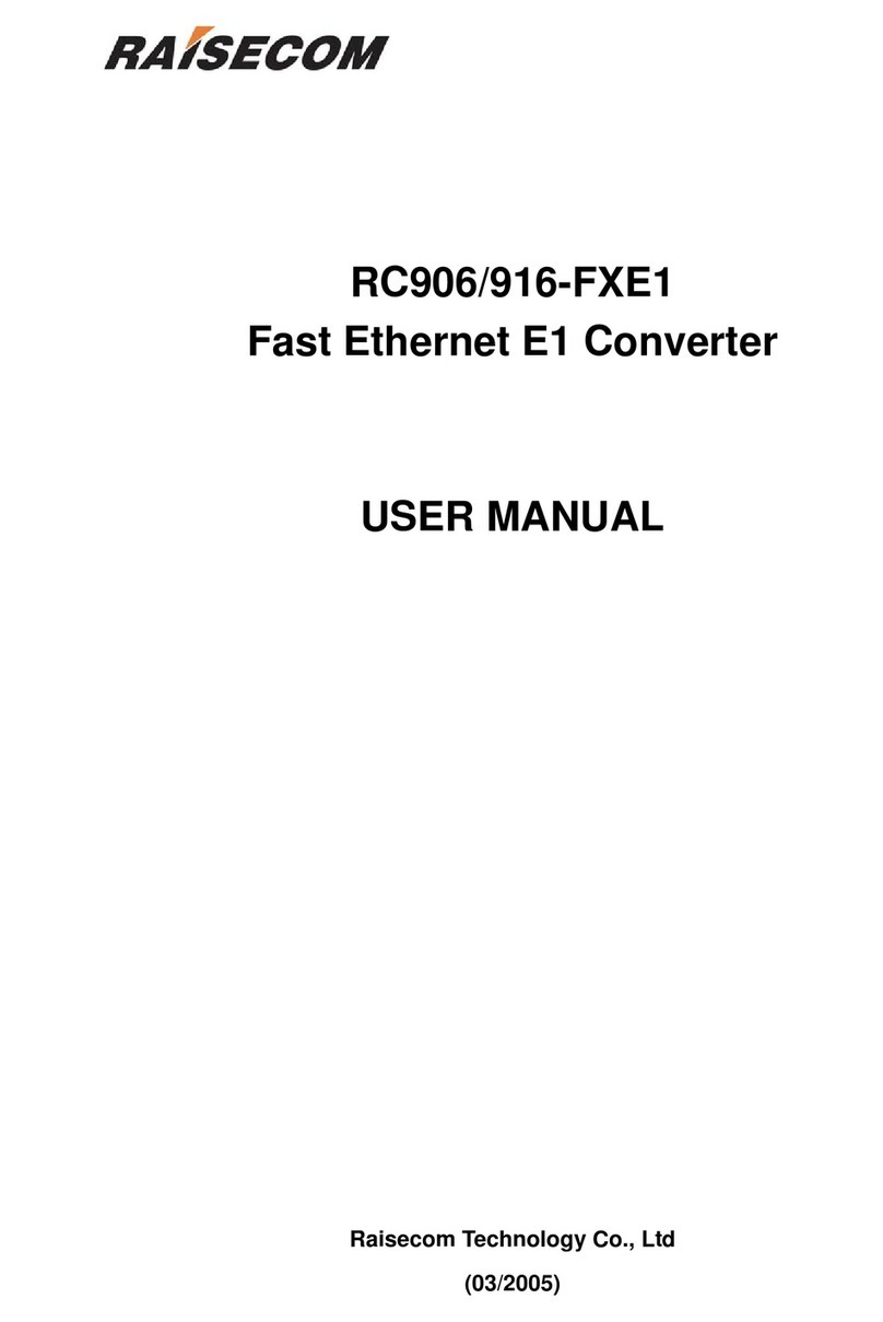 Raisecom RC906-FXE1-M user manual
