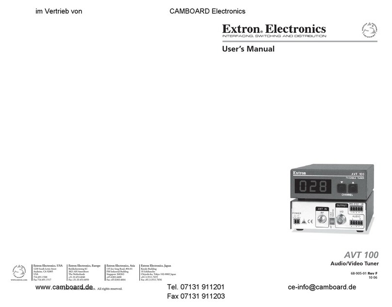Extron electronics AVT 100 User manual