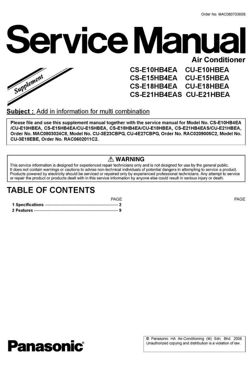 Panasonic CS-E10HB4EA User manual