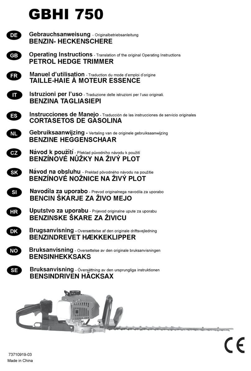 Gardol GBHI 750 operating instructions