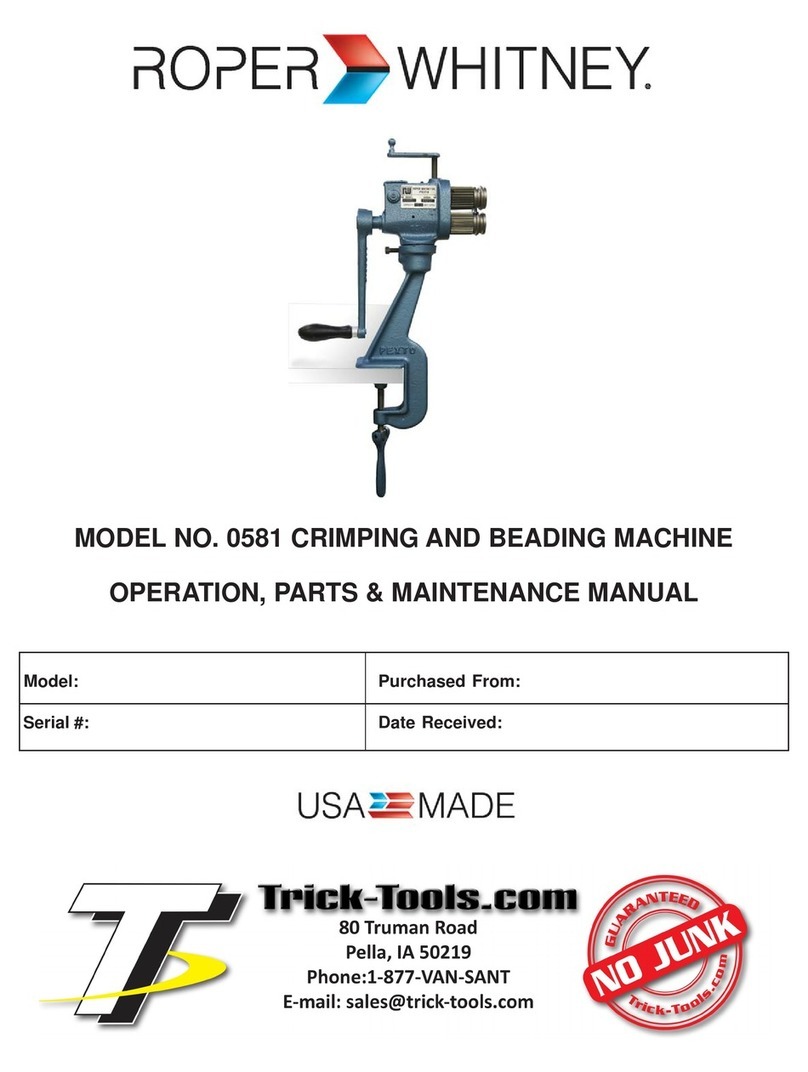 Roper Whitney 0581 User manual