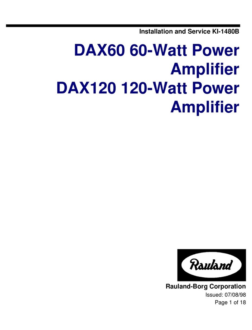 rauland DAX60 Installation and service