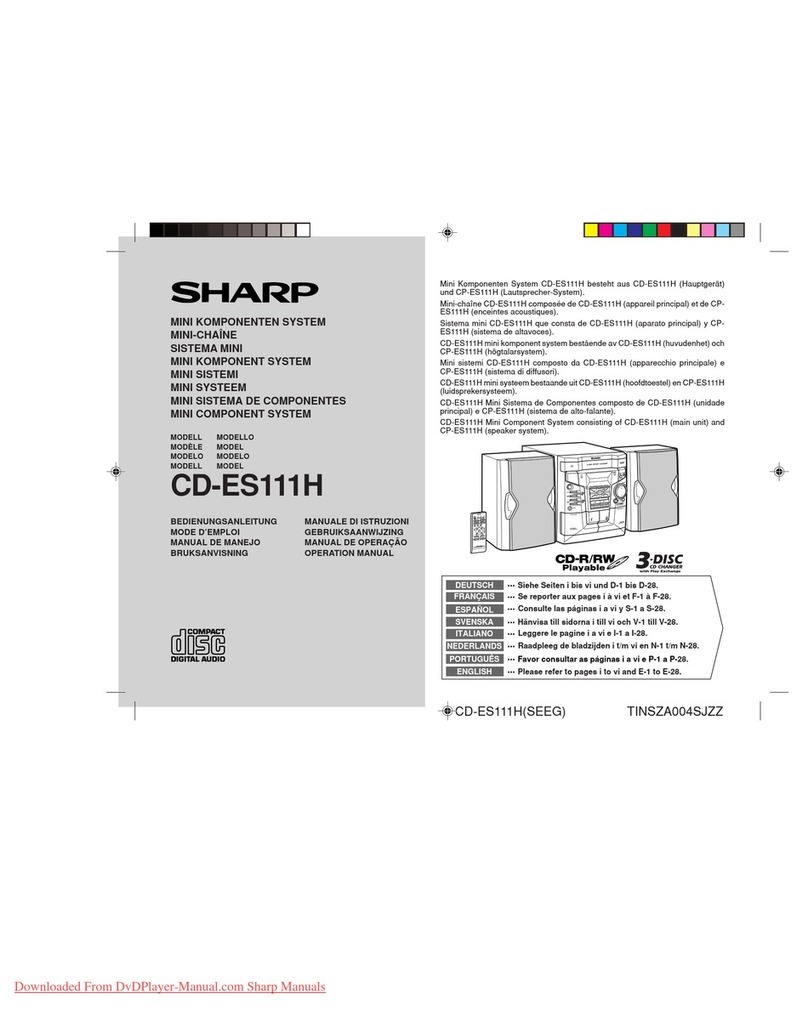 Sharp CD-ES111H User manual