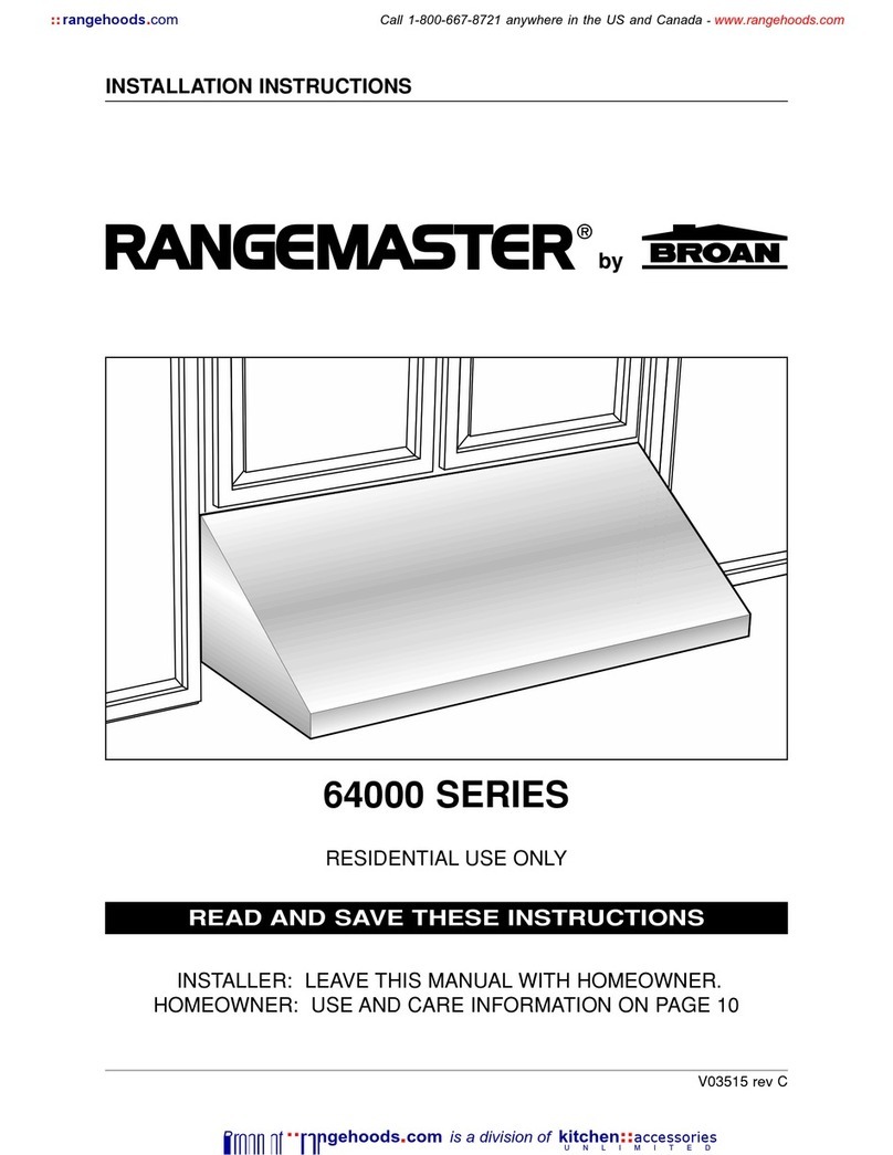Broan rangemaster 64000 series User manual