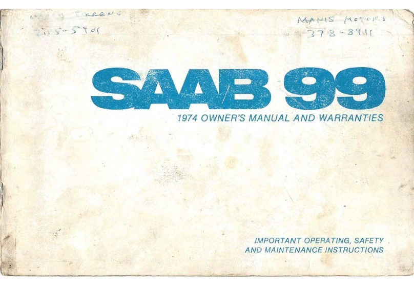 Saab 99 Important operatlng, safety and maintenance instructions