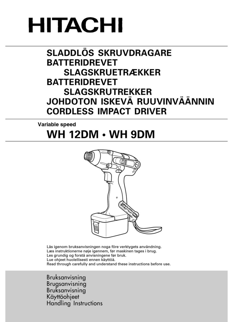 Hitachi WH12DM Handling instructions