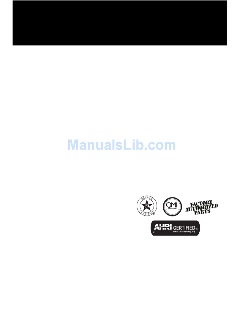 AHRI PG8MEA Installation, operating and service manual