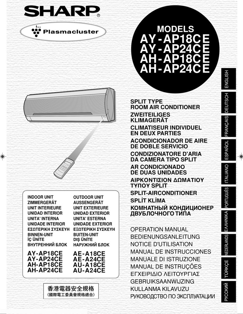 Sharp Plasmacluster AY-AP18CE User manual