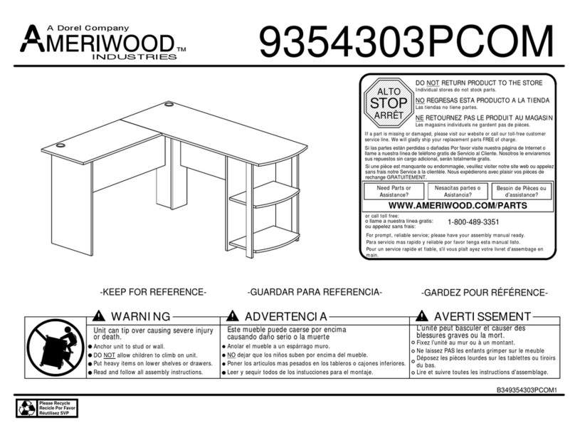 Meriwood Industries 9354303PCOM manual