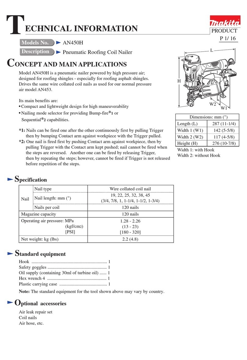 Makita AN450H technical information
