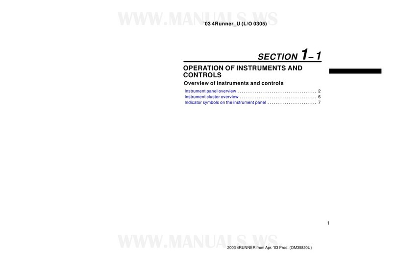 Toyota 4Runner 2003 owner's manual