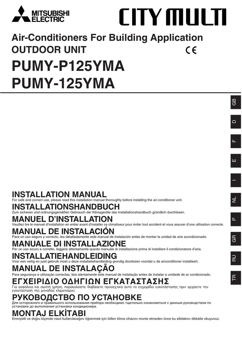 Mitsubishi Electric CITY MULTI PUMY-P125YMA installation manual