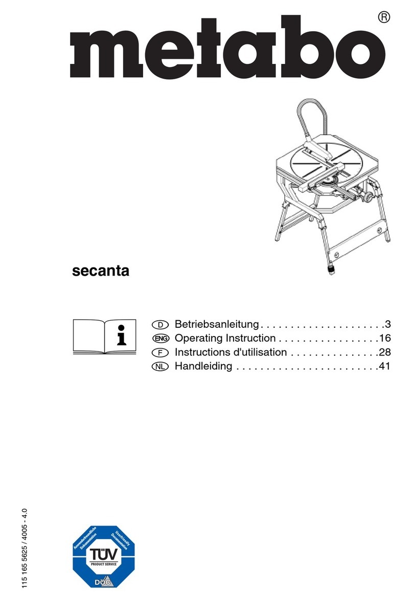 Metabo secanta operating instructions