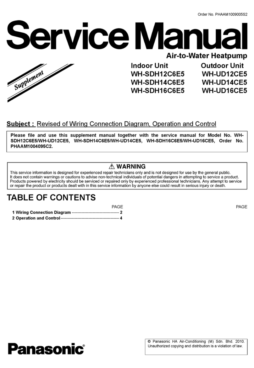 Panasonic WH-SDH12C6E5 Service manual