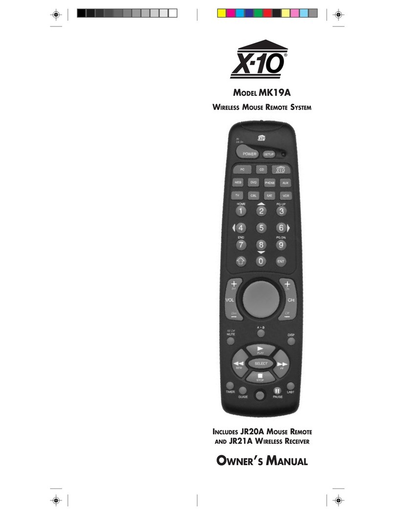X-10 MK19A owner's manual