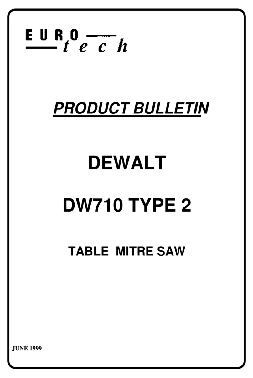 DeWalt DW710 TYPE 2 User manual DeWalt DW710 TYPE 2 User manual