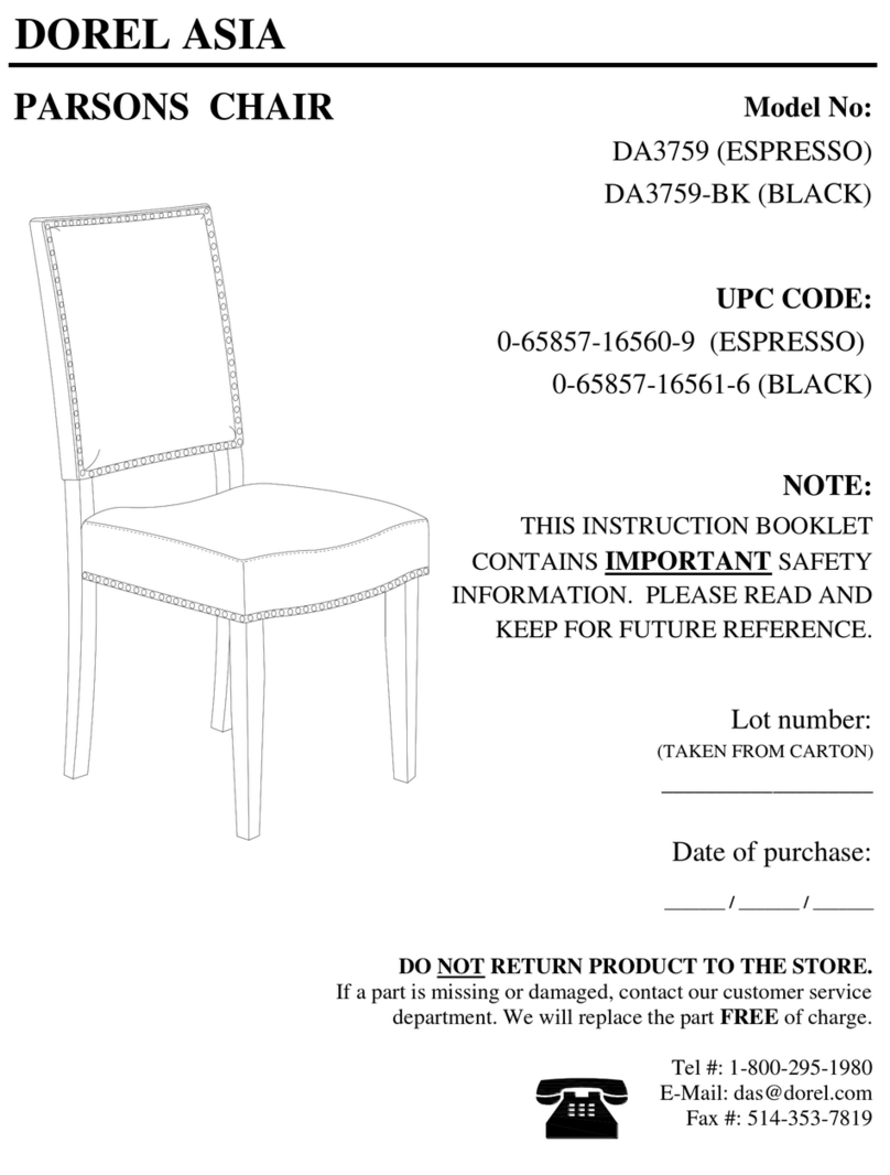 Dorel DA3759 User manual Dorel DA3759 User manual