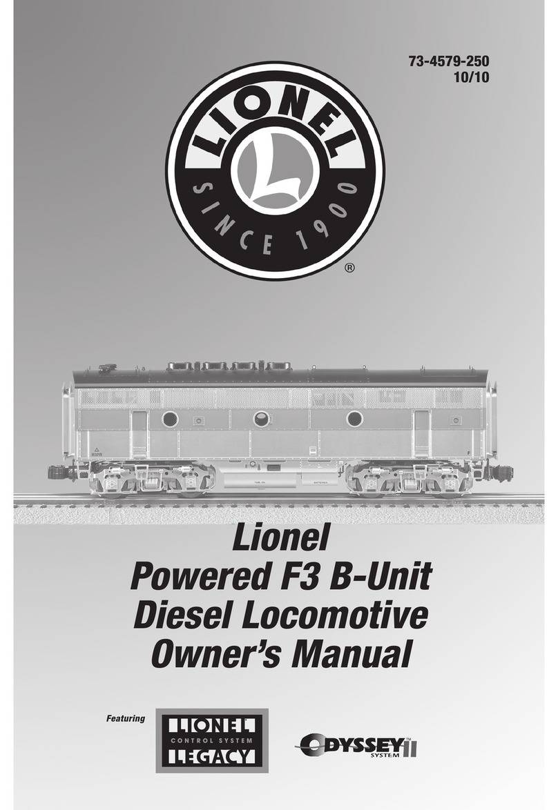 Lionel Powered F3 B-Unit Diesel Locomotive owner's manual