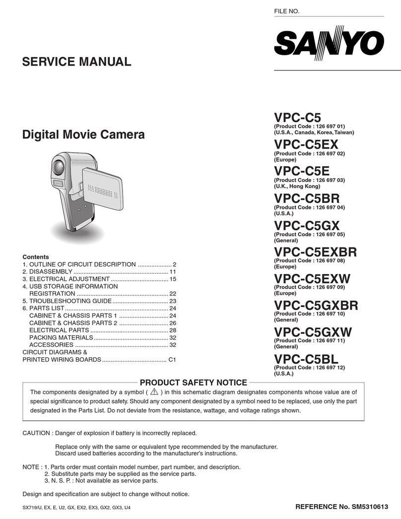 Sanyo Xacti VPC-C5 Service manual
