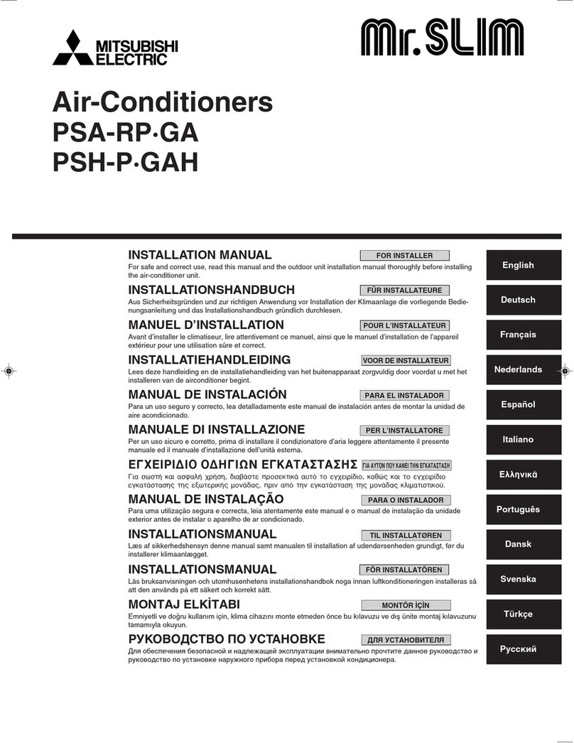 Mitsubishi Electric PSH-P GAH User manual