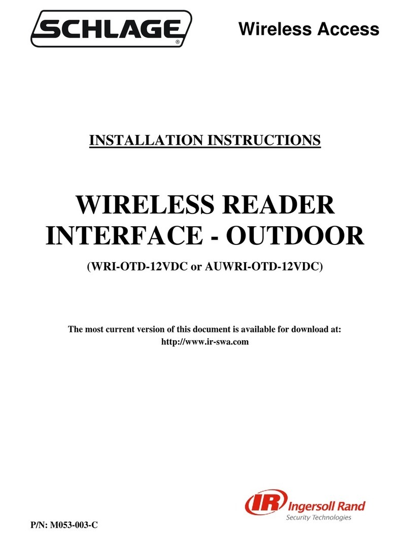 Schlage WRI-OTD-12VDC installation instructions