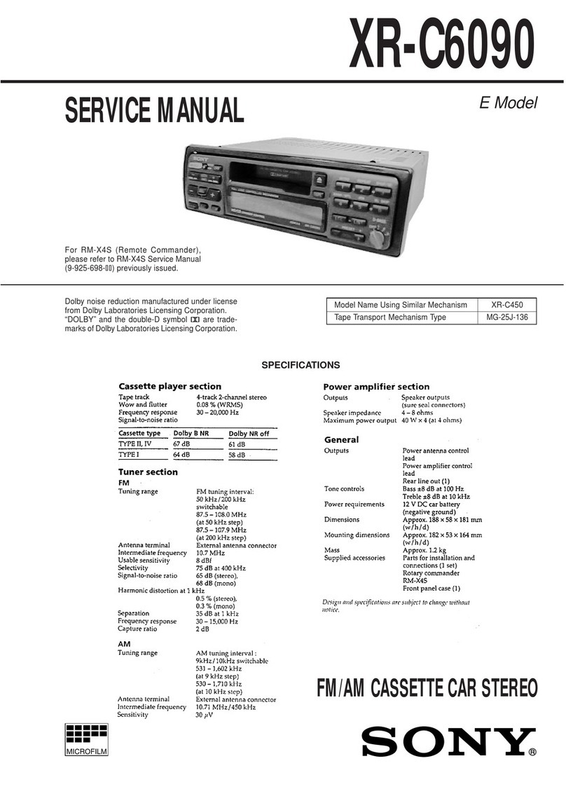 Sony XR-C6090 Service manual