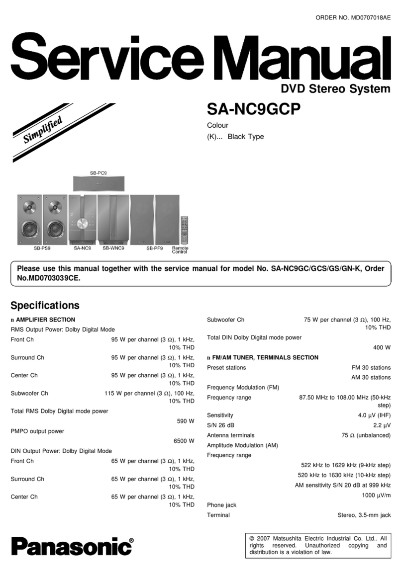 Panasonic SA-NC9GCP User manual