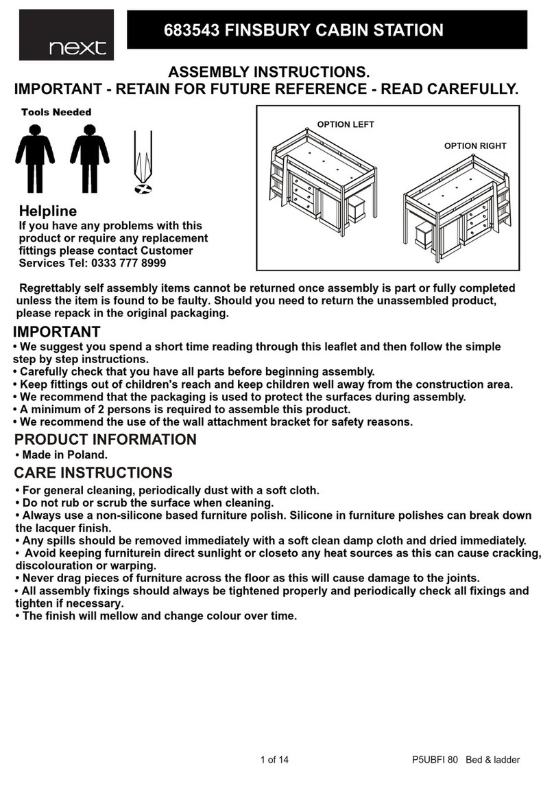 Next FINSBURY CABIN STATION User manual Next FINSBURY CABIN STATION User manual