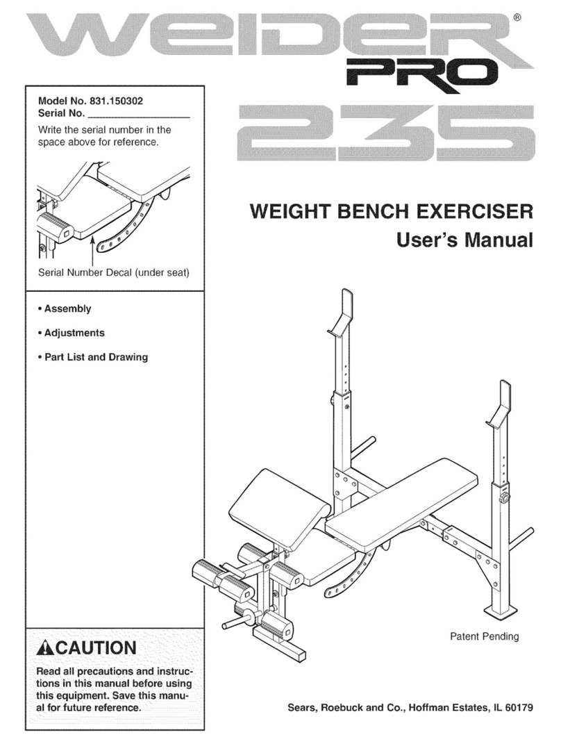Weider 235 User manual