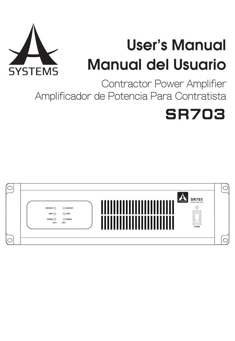 A SYSTEMS SR703 User manual