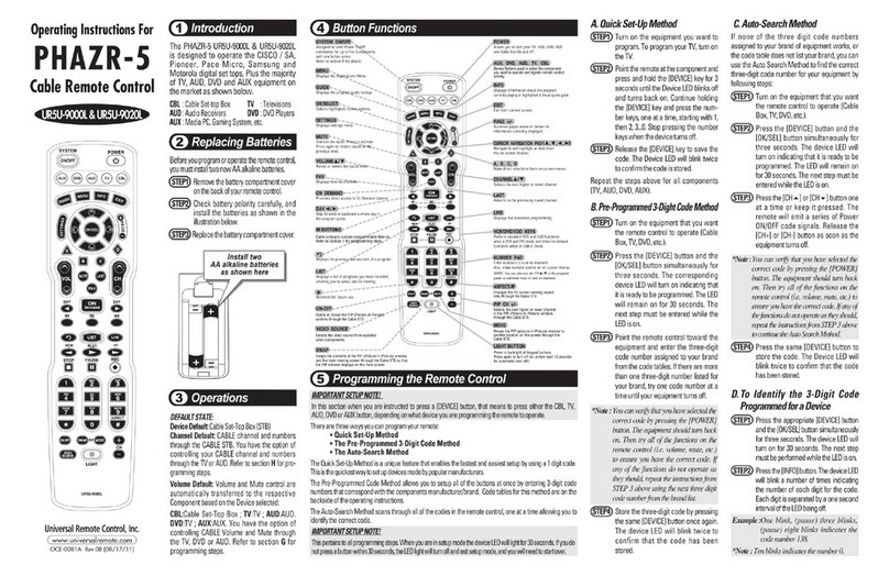 PHAZR-5 UR5U-9000L operating instructions