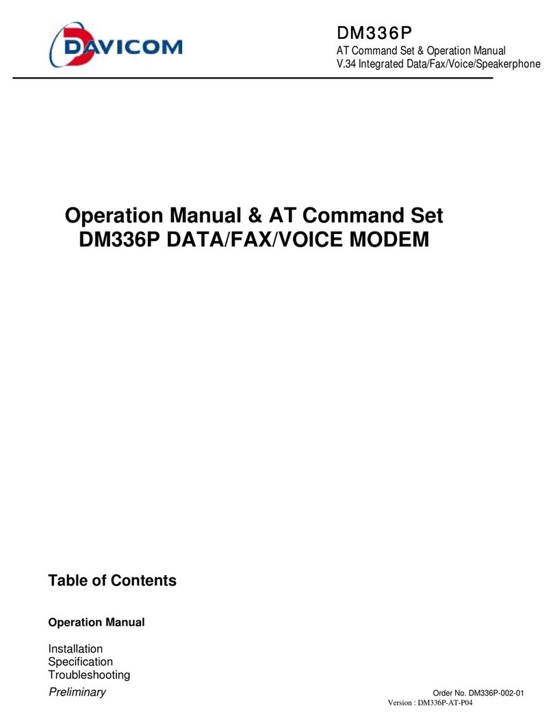 Davicom DM336P Operation manual