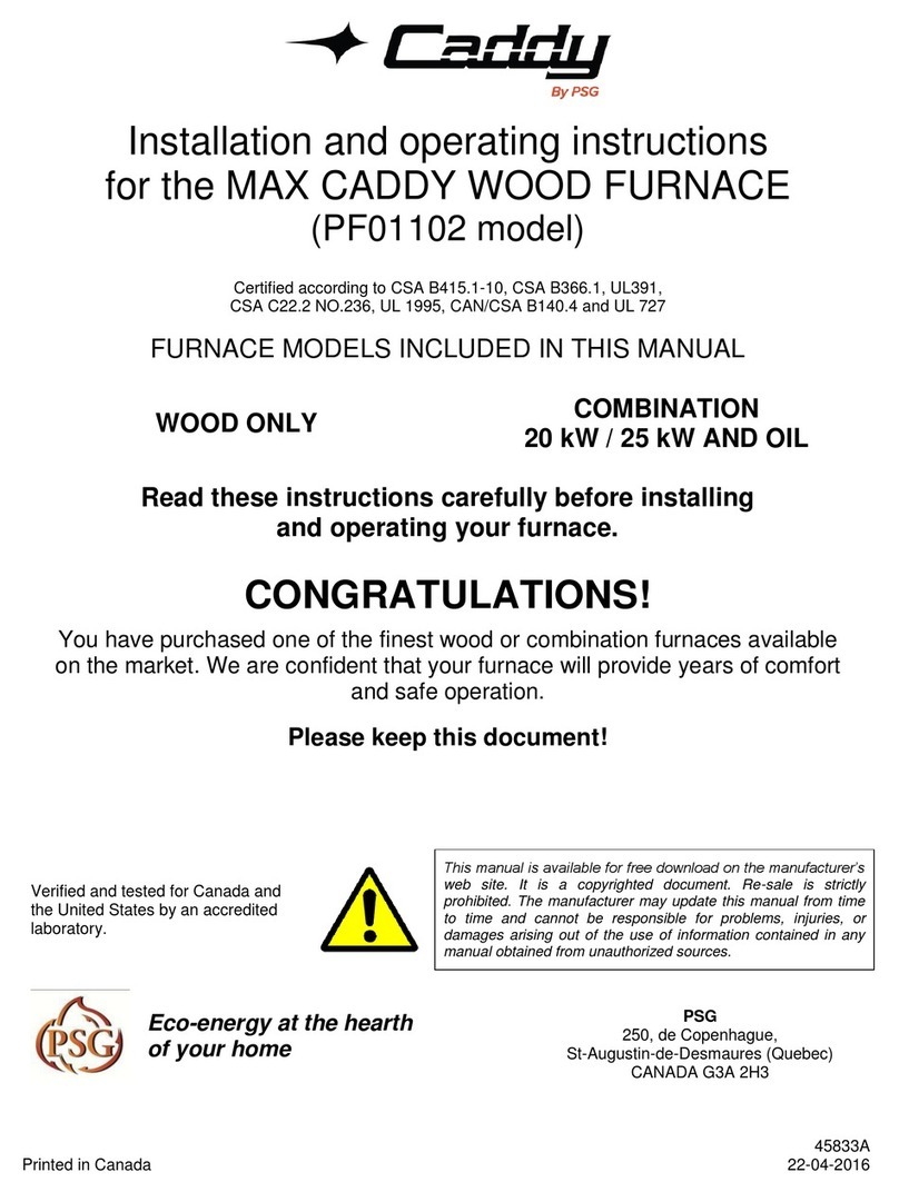 PSG MAX CADDY PF01102 Installation and operating instructions
