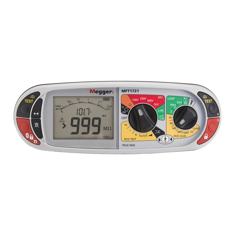 Megger MFT1700 series quick start guide