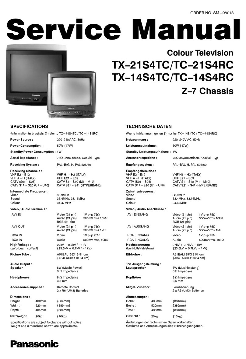 Panasonic TX-21S4TC User manual Panasonic TX-21S4TC User manual