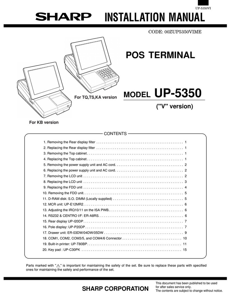Sharp UP-5350 installation manual