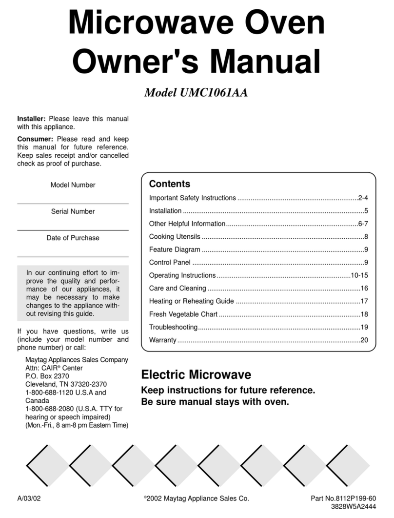 Maytag UMC1061AA User manual