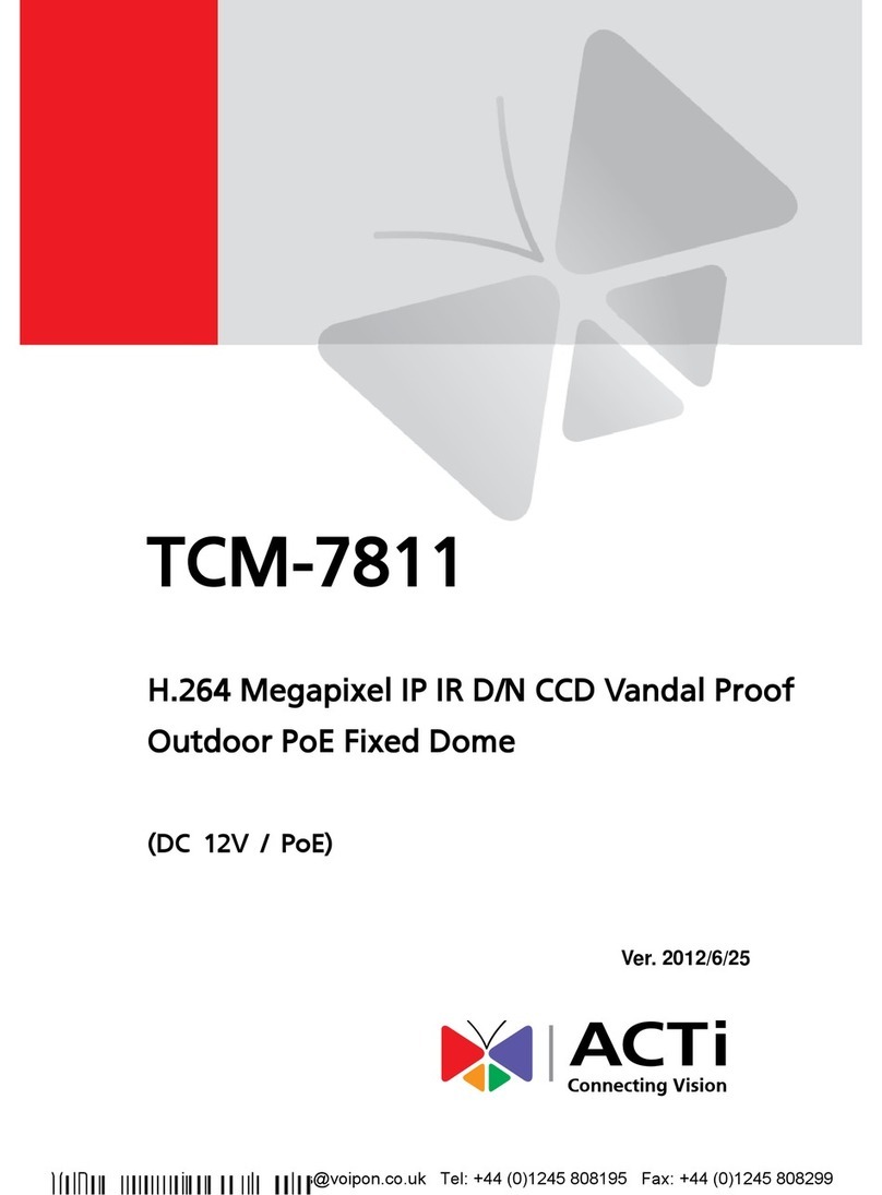ACTi TCM-7811 User manual