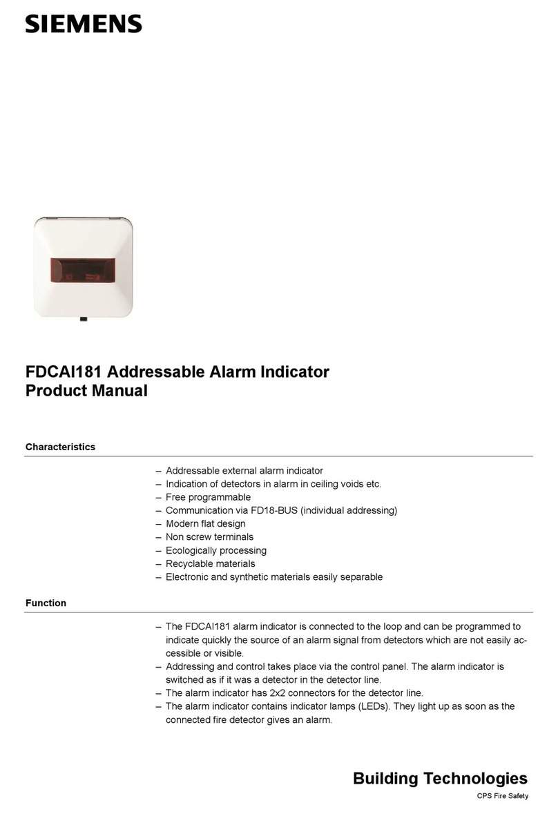 Siemens FDCAI181 User manual