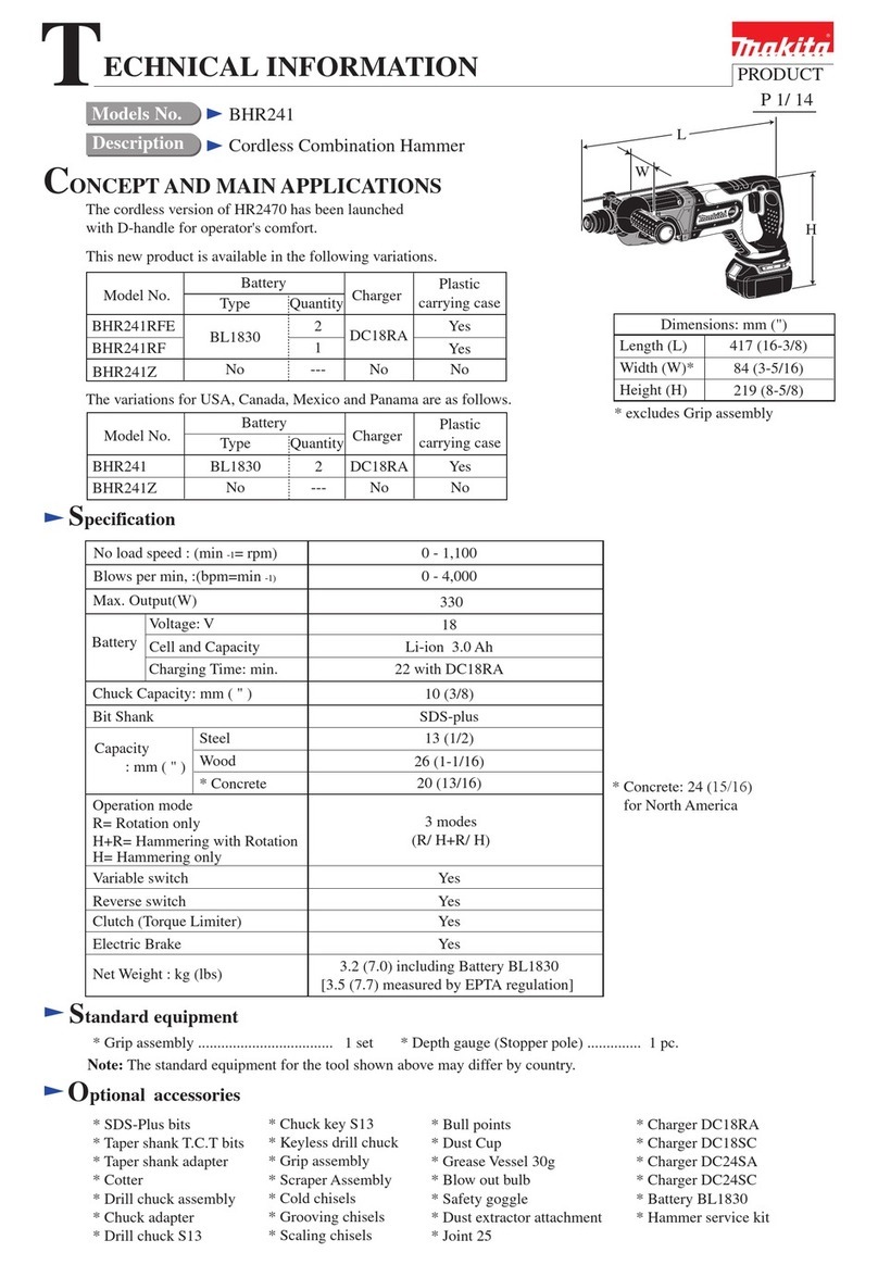 Makita BHR241 Manual